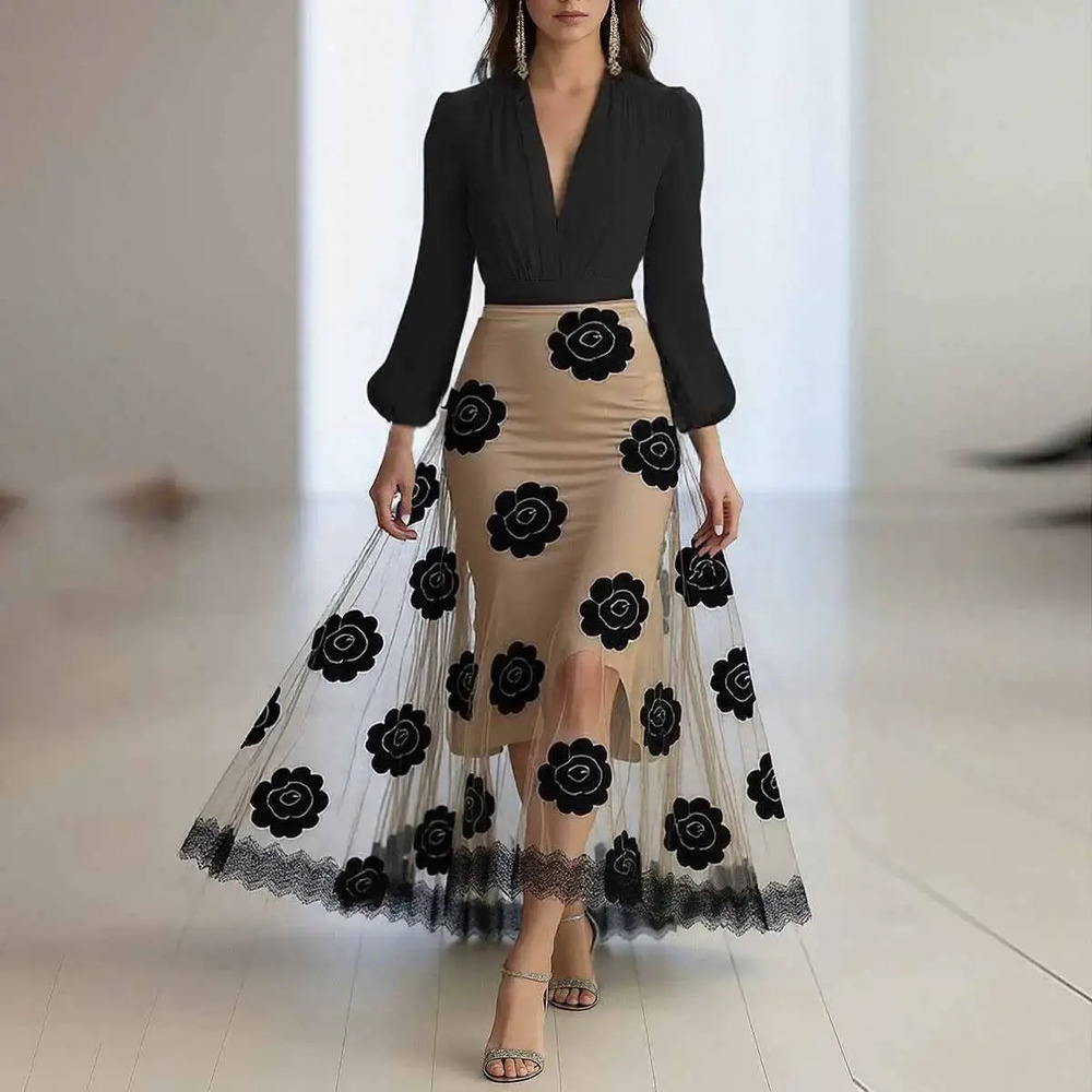ZARA Printed Tulle Party Vacation Dress
